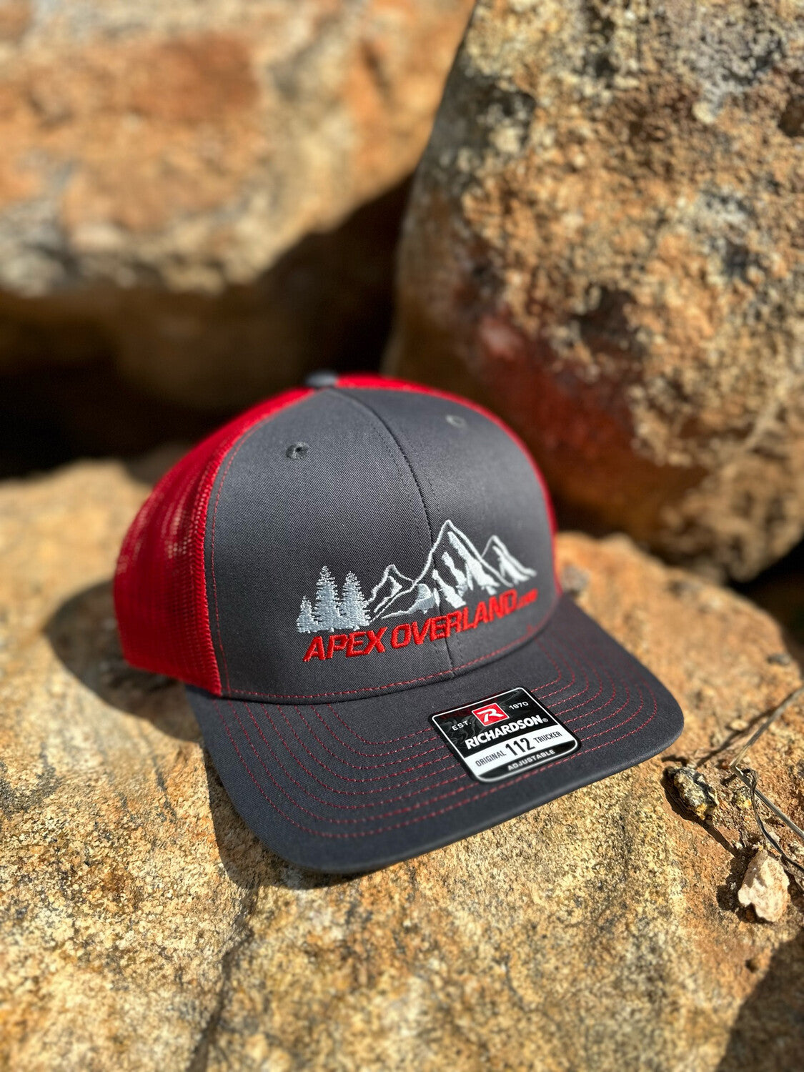 Apex Overland Embroidered Trucker Hat - Red