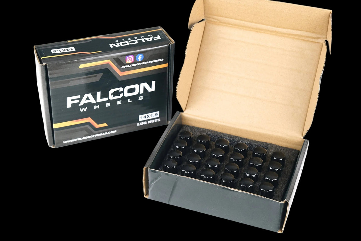 Falcon Wheels | M14x1.5 Spline Lug Nut W/Key 24pc