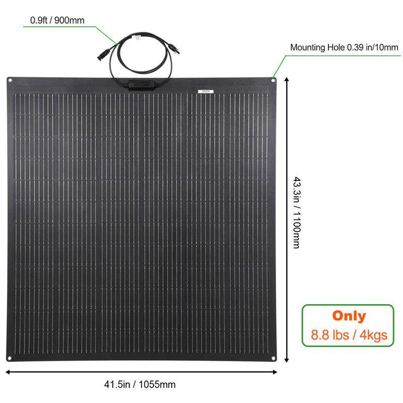 Lensun 200W 12V Flexible Solar Panel