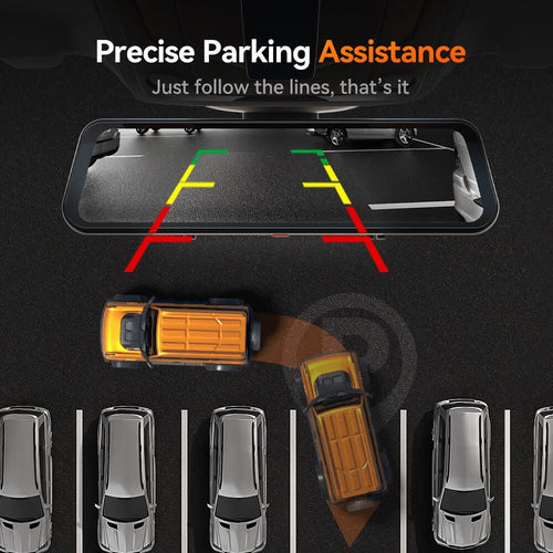 G900Pro Touch Screen Rear View Mirror Dash Cam Smart Mirror 12MP WiFi