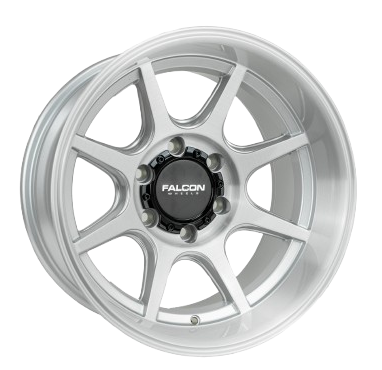 T8 "Seeker"- Silver Brush Face 17x9