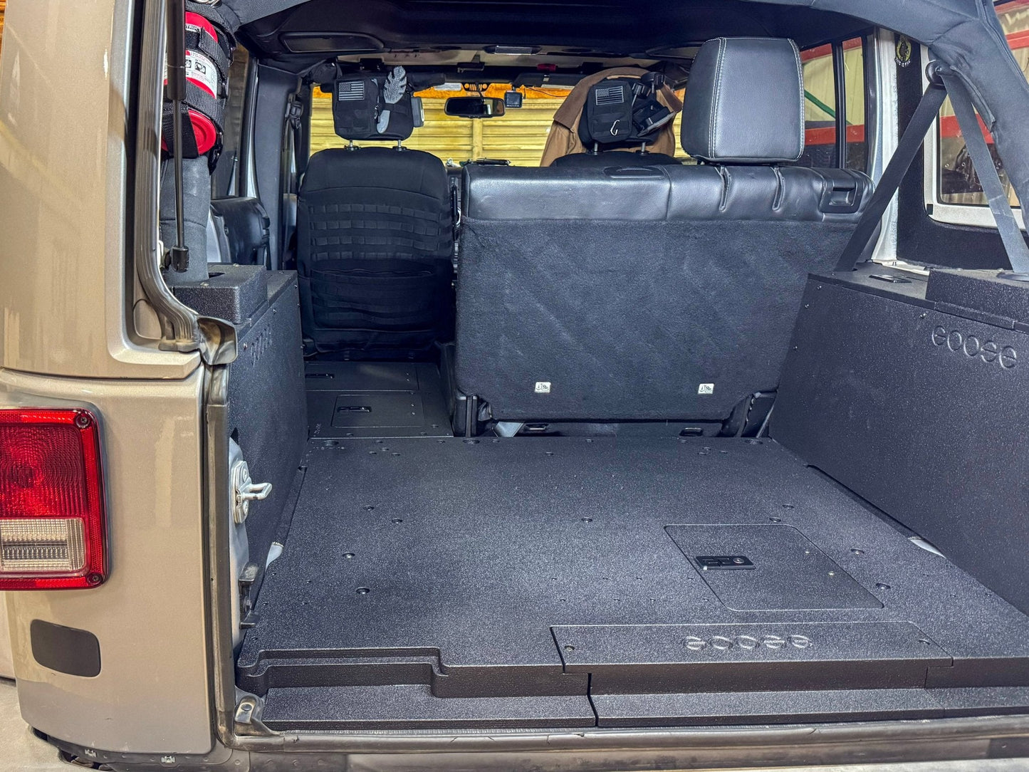 Jeep Wrangler 2007-2018 JKU 4 Door - Second Row Seat Delete Plate System - V2