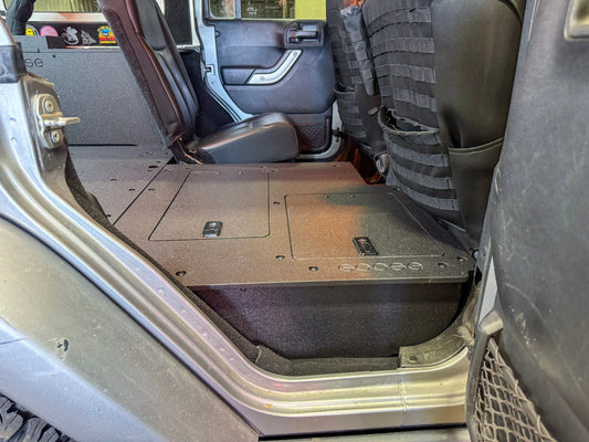Jeep Wrangler 2007-2018 JKU 4 Door - Second Row Seat Delete Plate System - V2