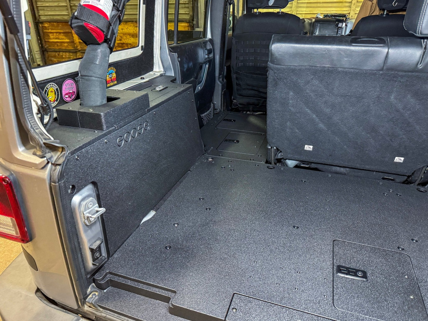 Jeep Wrangler 2007-2018 JKU 4 Door - Second Row Seat Delete Plate System - V2