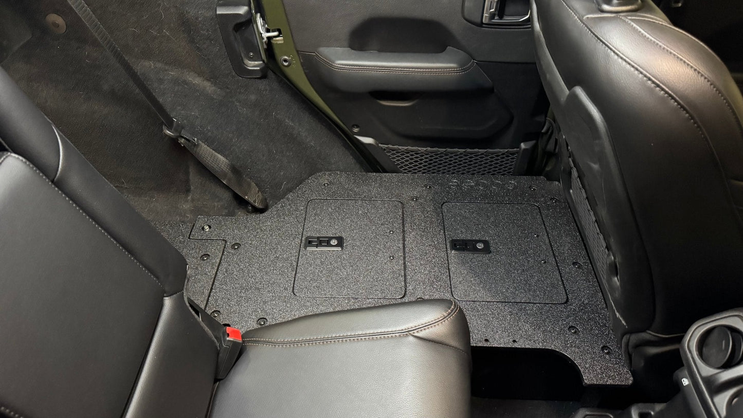 Jeep Wrangler 2024-Present JLU 4 Door - Second Row Seat Delete Plate System - V2