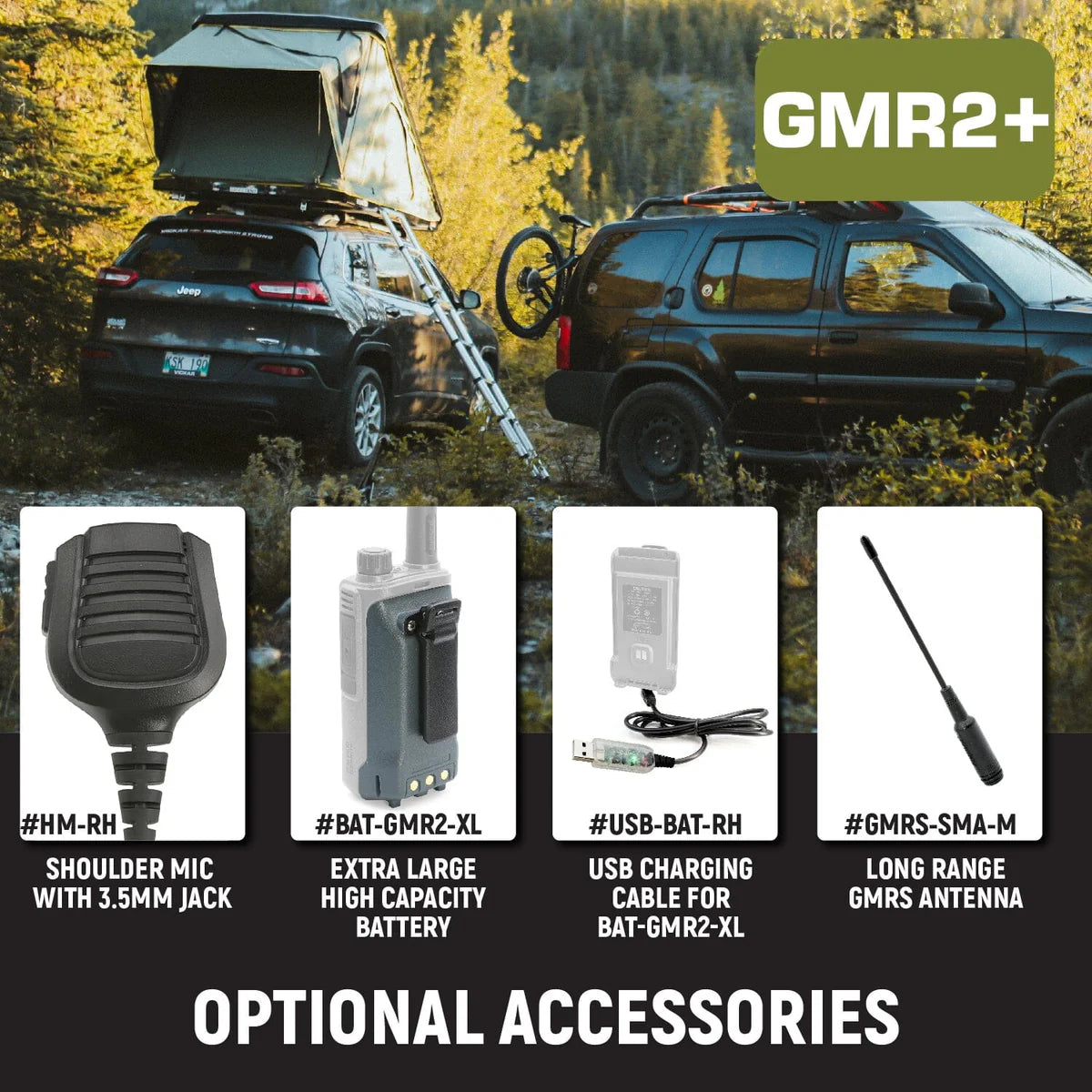 Rugged GMR2 PLUS - GMRS and FRS Two Way Handheld Radio